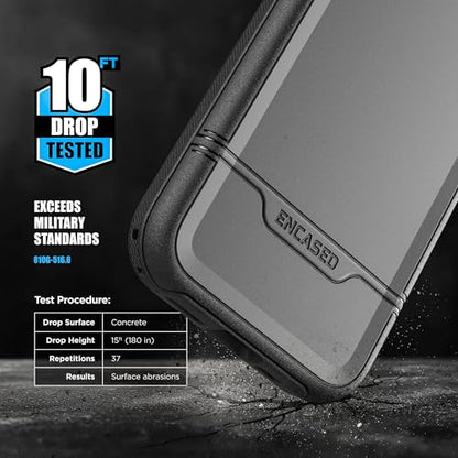 ENCASED Shockproof Case for iPhone 17e, 16e (6.1") - Ultra Protective Heavy Duty Magnetic Phone Cover, Rebel Series (Black) - color: Black, size: iPhone 16e