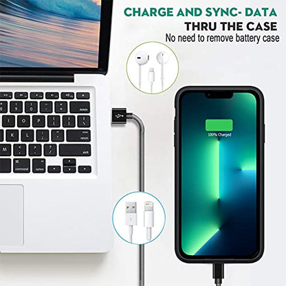 Battery Case for iPhone 13 Pro Max, Enhanced 8500mAh Ultra Thin Portable Protective Smart Charging Case Compatible with iPhone 13 Pro Max (6.7 inch) Rechargeable Extended Battery Charger (Black) - size: iPhone 13 Pro Max