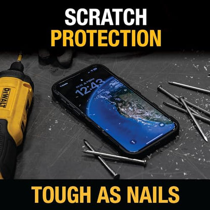 DEWALT Heavy Duty Glass Screen Protector for iPhone 12 Pro Max, 2 Pack Tempered Glass Screen Protector, Case Friendly, Perfect Install Tool Included, Long-Lasting Protection - size: iPhone 12 Pro Max