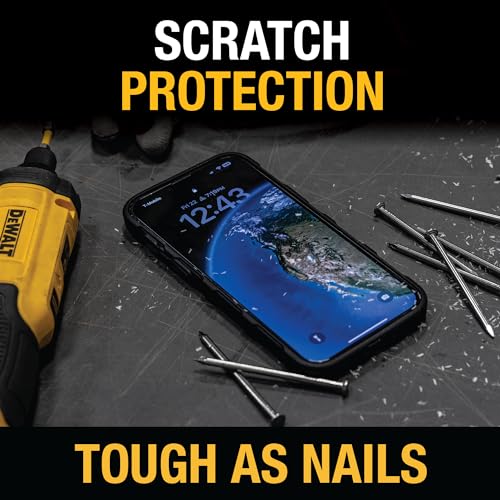 DEWALT Heavy Duty Glass Screen Protector for iPhone 14 Pro, 2 Pack Tempered Glass Screen Protector, Case Friendly, Perfect Install Tool Included, Long-Lasting Protection - size: iPhone 14 Pro
