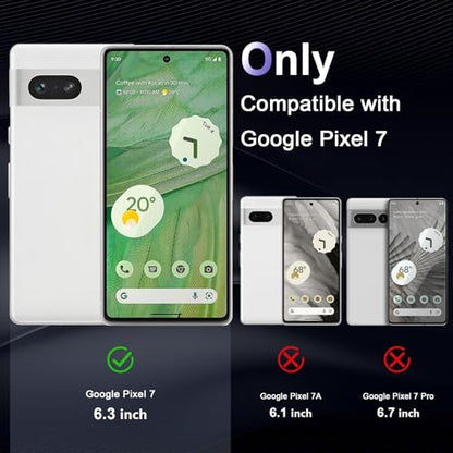 Case for Google Pixel 7, Military Grade Drop Protection Phone Case, Yellowing Resistant, Anti-Scratch Hard PC Back, Shockproof Hard Ultra-Thin Protective Cover, Clear - size: Google Pixel 7