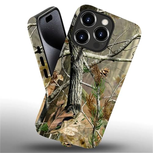 Case for iPhone 15 Pro Max, Dual Layer Phone Cover, Real Jungle Camo | Shockproof Hybrid Phone Case, Soft TPU and Hard PC, Durable Anti-Scratch Protection - color: Real Jungle Camo, size: Iphone 15 Pro Max
