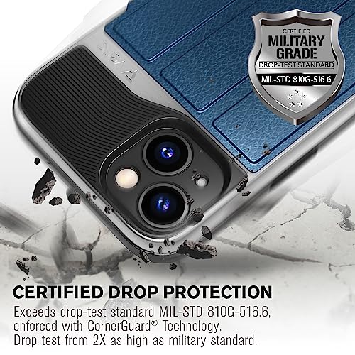 VENA vCommute for iPhone 13 Wallet Case, Blue - color: Blue, size: iPhone 13