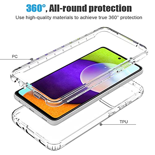Clear Case Compatible with Galaxy A52 5G/Galaxy A52 4G, Samsung A52 5G Case for Girls Women, Cute Crystal TPU Bumper Shockproof Protective Phone Case Cover for Samsung Galaxy A52 5G (Clear)