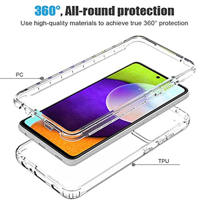 Clear Case Compatible with Galaxy A52 5G/Galaxy A52 4G, Samsung A52 5G Case for Girls Women, Cute Crystal TPU Bumper Shockproof Protective Phone Case Cover for Samsung Galaxy A52 5G (Clear)