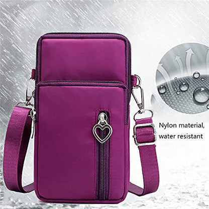 Women Crossbody Cell Phone Purse Case Armband Bag for iPhone 12 13 Mini 14 15 Plus 11 Pro Max Google Pixel 6a 7a 8a 6 7 8 Pro - color: Purple