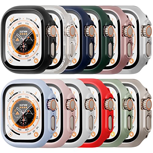 12 Pack Case Compatible with Apple Watch Ultra 3/Ultra 2/Ultra 49mm - color: 12 pack B, size: 49mm-Ultra 3/Ultra 2/Ultra