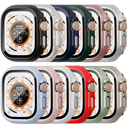 12 Pack Case Compatible with Apple Watch Ultra 3/Ultra 2/Ultra 49mm - color: 12 pack B, size: 49mm-Ultra 3/Ultra 2/Ultra