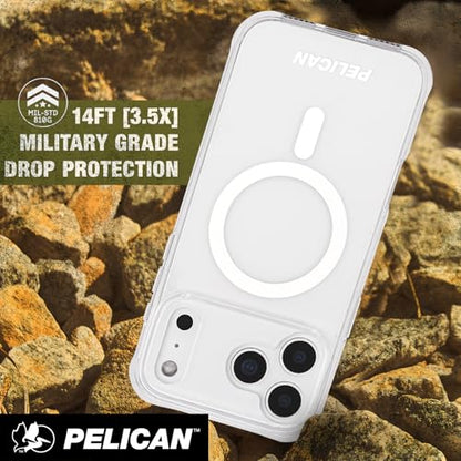 Pelican Ranger iPhone 17 Pro Max Case - MagSafe Phone Case - Clear | Rugged Magnetic Phone Case w/14ft Military-Grade Drop Protection - Anti-Scratch, Heavy Duty Phone Cover for iPhone 17 Pro Max - color: Clear - Pro Max, style: iPhone 17 Pro Max