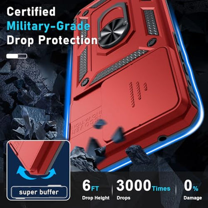 for Moto G Stylus 5G 2026/2025 Case Built in Slide Camera Cover - color: Red, size: Moto G Stylus 5G 2026/2025