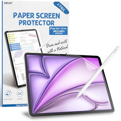 XIRON Paper Screen Protector for iPad Air 13-inch M4 2026/M3 2025/M2 2024 - size: Air 13 inch M4/M3/M2 (2024-2026)