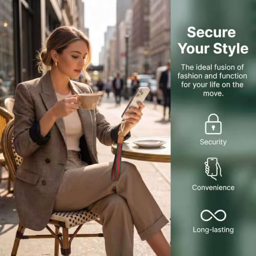 Phone Wrist Strap Anti-Lost Lanyard, Wired Wireless Charging, 2 Tether Tabs Travel Outdoor Daily Use