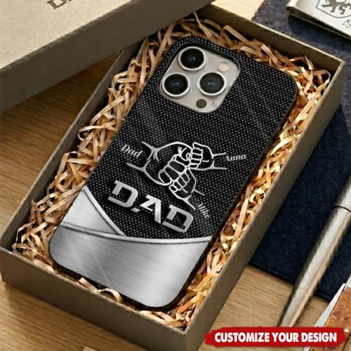 Dad The Man The Myth The Legend First Bump - Personalized Father Full Print Phone Case Custom Smartphone Cover Protective Shell Unique Birthday Present for Men Multicolor