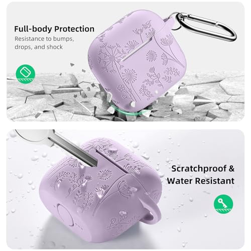 Lerobo for AirPods 4 AirPods 5 Case with Cleaner Kit & Keychain, Lavender - color: A-Lavender, size: AirPods 5&4
