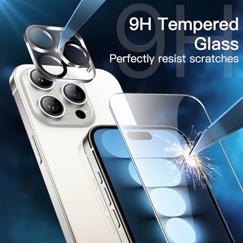 JETech Screen Protector for iPhone 15 Pro, 2+2 Pack - size: iPhone 15 Pro