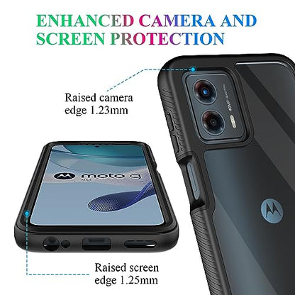 Compatible with Moto G 5G 2023 Case, Moto G Power 5G 2023 Case, Built in Screen Protector Full Body Shockproof Slim Fit Bumper Protective Phone Cover for Men Women-Black - size: Moto G 5G 2023