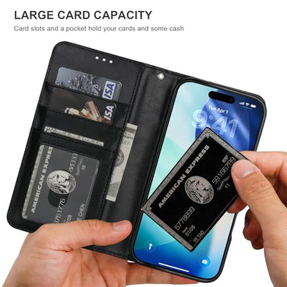 Bocasal for MagSafe Wallet Case Card Holder for iPhone 17 Air, Black - color: Black for MagSafe
