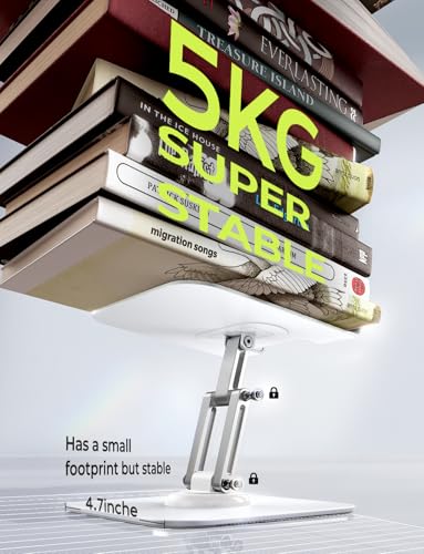 LISEN for iPad Stand Holder Adjustable Tablet Stand for Desk White - color: White