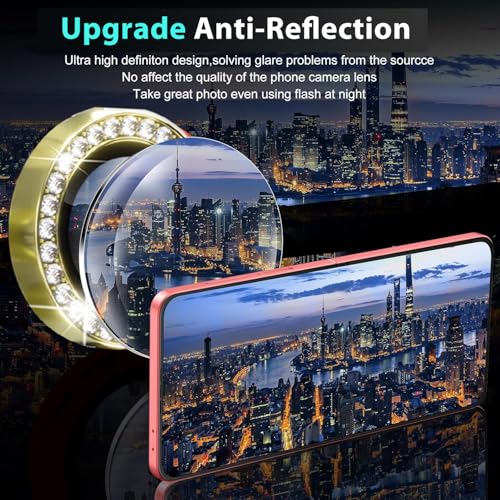 2-Pack Camera Lens Protectors for Galaxy Z Flip7, Glitter Bling Sparkly Camera Cover with Aluminum Edging,Individual Metal Lens Cover [Case Friendly],Bling Gold - color: Bling Gold