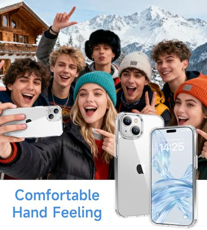 USLAI Case for iPhone 15, Anti-Yellowing, Crystal Clear Back, Shockproof & Military‑Grade Drop Protection - Transparent - color: Clear, size: iPhone 15