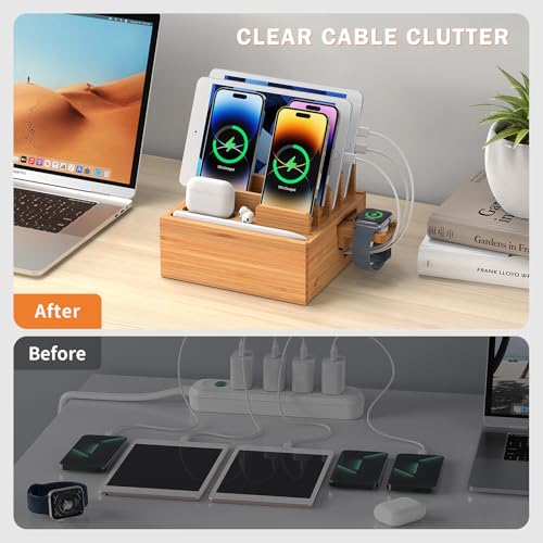 Pezin & Hulin Desktop USB Charging Station with Power Charger & Cables - color: #1 (Dock+Cables+Adaptor)