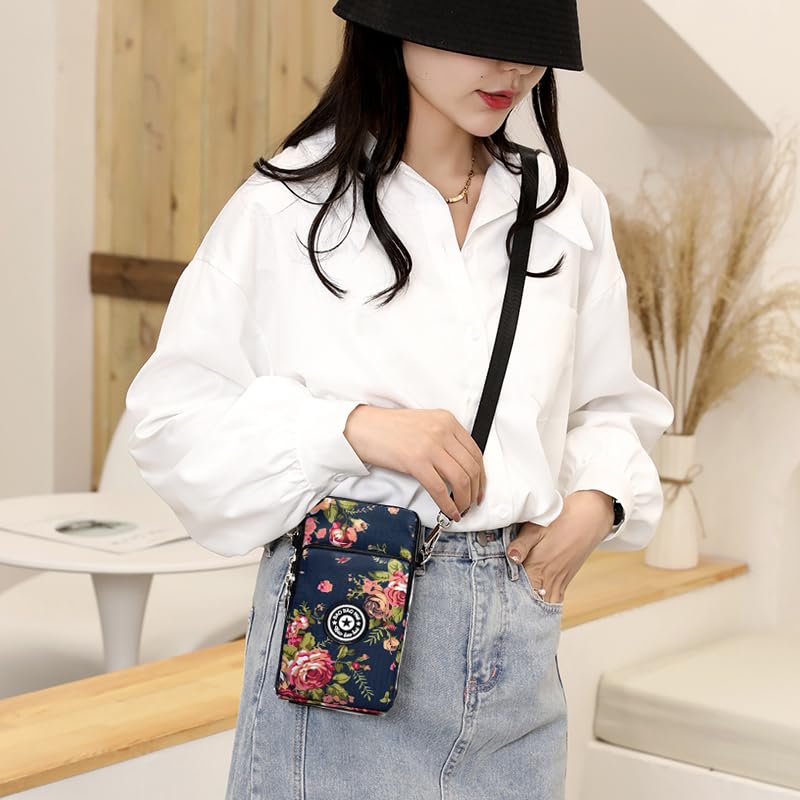 JANKS Small Crossbody Bags for Women Mini Cell Phone Purses Handbag Shoulder Bag - color: 013 Flower