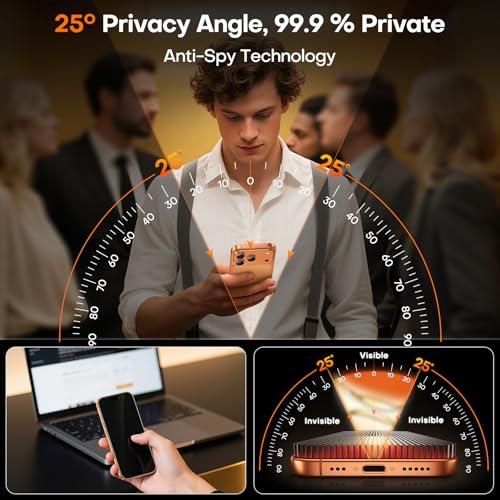 TOCOL for iPhone 17 Pro Privacy Screen Protector - color: Privacy