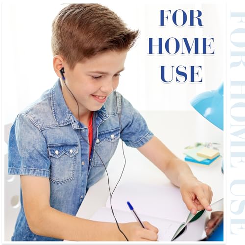 Kanayu 100 Pack Wired Earbuds Bulk for Classroom, No Mic 3.5mm, Dark Blue - color: Dark Blue