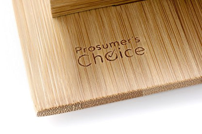 Prosumer's Choice Wooden Charging Station Organizer - 5-Port Base for Phones, Tablets and Laptops - Multi-Device Docking Station with Removable Divider Slots - Cord Box with Cable Management - Bamboo