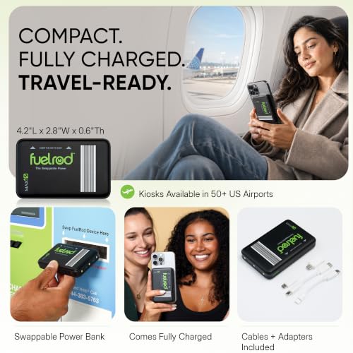 FuelRod MAX10 Swappable Power Charger | 10,000mAh USB-C Battery
