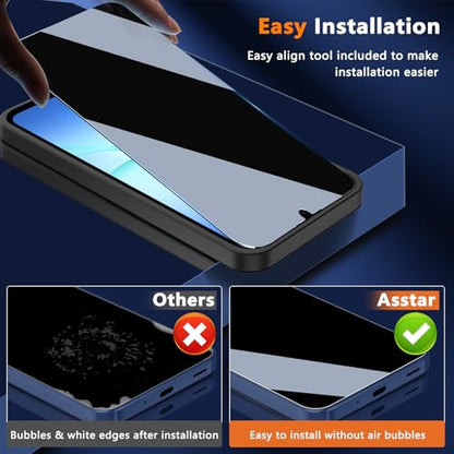 Asstar [2 Pack Privacy Screen Protector for Samsung Galaxy A17 5G - color: Black-Galaxy A17