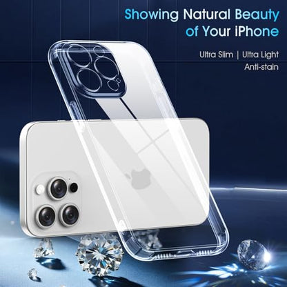 Clear Case for iPhone 13 Pro Max,[Not-Yellowing][Military Drop Protection] Soft Shockproof Transparent Phone Case, Ultra Slim & Thin Protective Case for iPhone 13 Pro Max 6.7"(Clear) - size: for iPhone 13 Pro Max