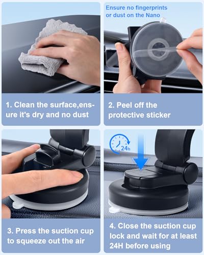 Z Fold 8 Car Mount Accessories, Secure Clamp, Suction Cup - style: Dash