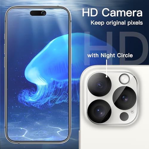 JETech Privacy Screen Protector for iPhone 15 Pro, 2+2 Pack - size: iPhone 15 Pro