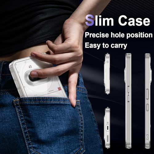 Case for Nothing Phone 3a, Military Grade Drop Protection Phone Case, Yellowing Resistant, Anti-Scratch Hard PC Back, Shockproof Hard Ultra-Thin Protective Cover, Clear - size: Nothing Phone 3a