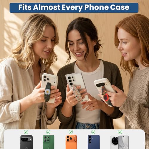 Switchbands Phone Grip Strap – Reversible Soft Elastic Finger Holder for Back of Phone, Anti-Drop Hand Strap, Arthritis Friendly, Wireless Charging Compatible Universal Fit – Dahlia Floral