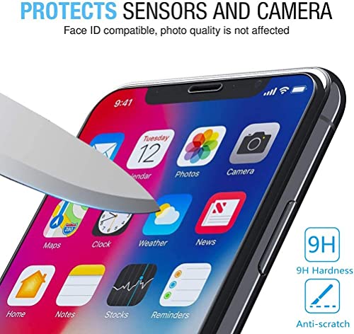 SAMKE [3 Pack] Compatible with Apple iPhone 10/X iPhone XS iPhone 11 Pro Screen Protector [5.8-inch] Tempered Glass,2.5D Edge Advanced HD Clarity Work Most Case (9H Hardness, 6X Stronger, Bubble Free) - size: iPhone X/XS and iPhone 11 Pro (5.8-inch)
