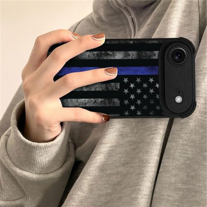 DJSOK Case for iPhone 17 Air,Compatible with MagSafe,Anti-Scratch Shockproof Case,American Police Flag - color: American police flag, size: iPhone 17 Air