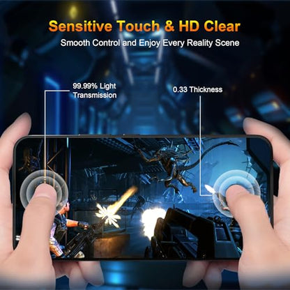 QsmQam 3 Pack Screen Protector for Samsung Galaxy S24 FE + 3 Pack Camera Lens Protector, Ultra HD Tempered Glass, 9H Hardness, Anti Scratch, Easy Installation - Case Friendly - size: Samsung Galaxy S24 FE