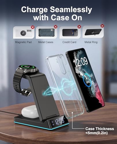 Wireless Charger for Samsung,7 in 1 Wireless Charging Station Charger Stand
