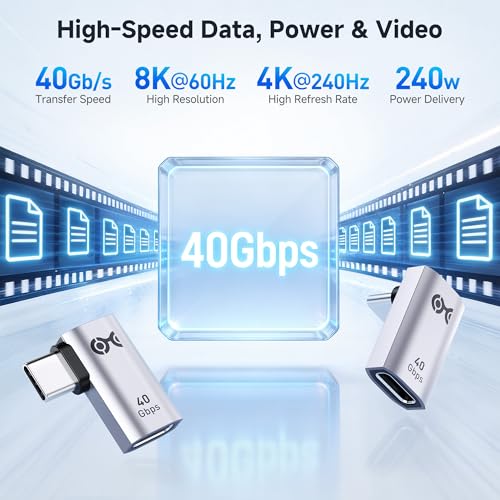Cable Matters Combo-Pack 40Gbps Right Angle USB C Adapter Kit - style: Combo - Regular