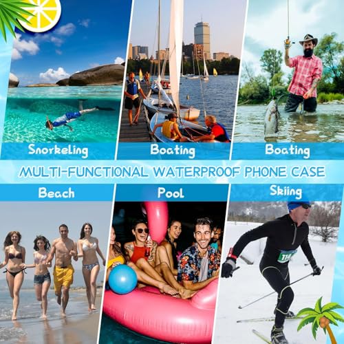 Chiisong 56 Pack Waterproof Phone Pouch Clear Cellphone Case Bulk Universal Phone Dry Bag Waterproof Underwater Case Holder for Water Games Cruise Ship Essentials, up to 6.9 Inch(Colorful)