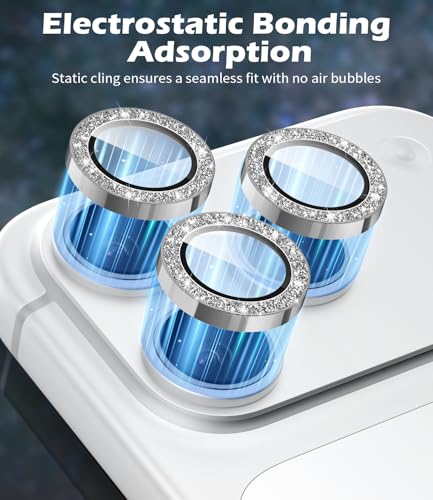 imluckies Camera Lens Protector for iPhone 17 Pro/iPhone 17 Pro Max - color: Bling Gray