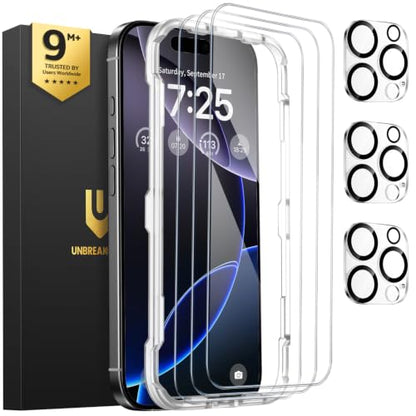 UNBREAKcable iPhone 16 Pro Screen Protector & Camera Lens Protector - size: iPhone 16 Pro