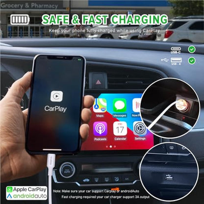 3FT USB A to USB C Cable, 60W Fast Charging, Compatible with iPhone 17/17 Pro Max/16/16e/16 Plus/15 Pro Max, Samsung Galaxy S24/S23/S22/S21 Ultra, Google Pixel, iPad Gen 4/5/6, CarPlay, White - color: White, size: 3FT A to C
