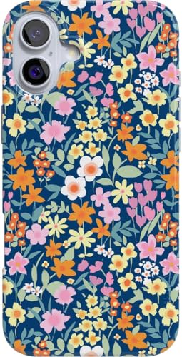 Casely iPhone 16 Case | Full Bloom | Navy Floral | Compatible with MagSafe | Classic Ultra Slim Design - color: Full Bloom | Navy Floral, size: Iphone 16