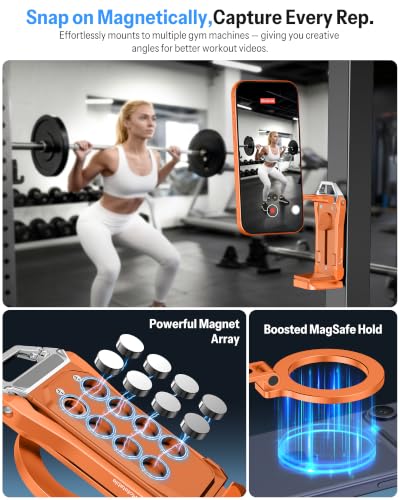 OMOTON TP02-Pro 5 in 1 Magnetic Phone Holder for Vlogging Essentials,Orange - color: 2-Orange