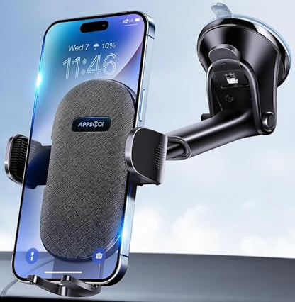APPS2Car Suction Cup Car Phone Holder for Dashboard & Windshield