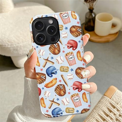 Case for iPhone 14 Pro, Shockproof Hybrid Protective Phone Case, Dual-Layer Drop Protection Anti-Scratch, Baseball Fun - color: Baseball Fun, size: iPhone 14 Pro