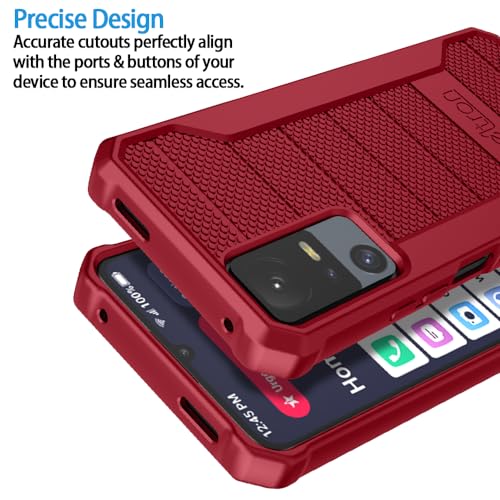BELTRON Phone Case for Jitterbug Smart 4, Slim Industrial Strength Protective Grip Case with Reinforced Technology for TCL 40XL / Lively Jitterbug Smart4 (Red) - color: Red